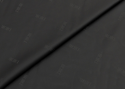 Фото ткани Подкладочная ткань тип Dior с рисунком, цвет - черный
