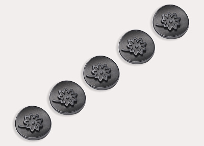 Фото ткани Пуговица, цвет - серый и темно-синий