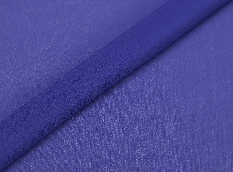 Фото ткани Шифон, цвет - синий