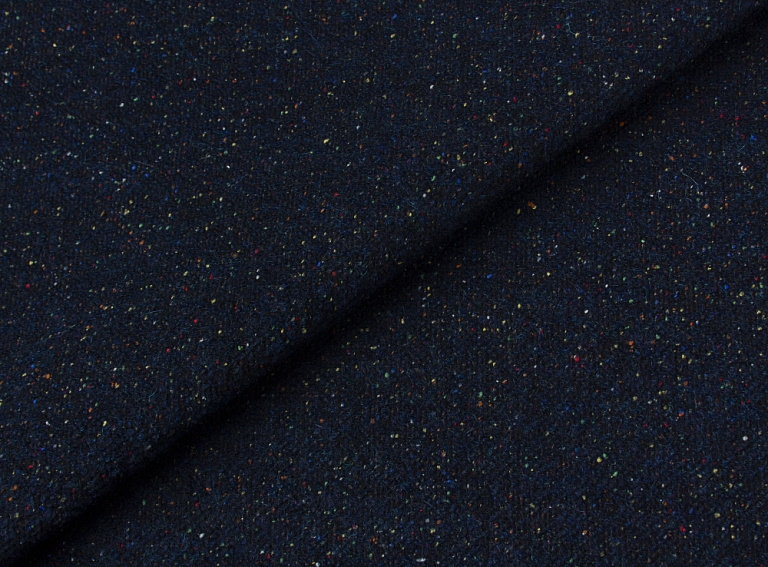 Фото ткани Шерсть на неопрене, цвет - темно-синий