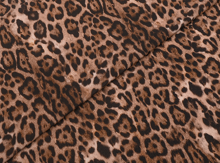 Фото ткани Натуральный шелк, цвет - леопардовый