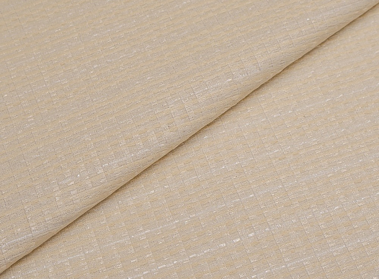 Фото ткани Хлопковый твид тип Valentino (на клеевой), цвет - бежевый