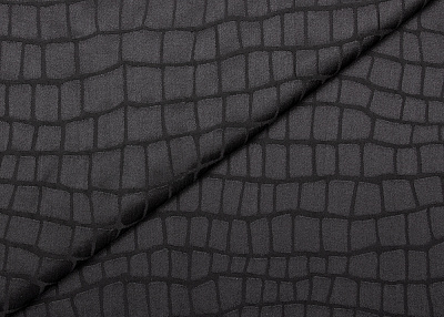 Фото ткани Натуральный шелк с вискозой, цвет - черный, рисунок