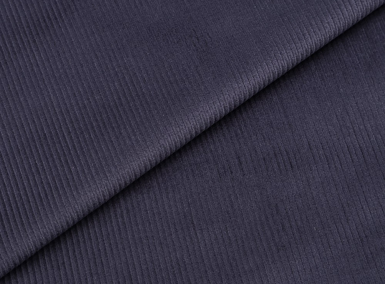 Фото ткани Хлопковый вельвет, цвет - темно-синий