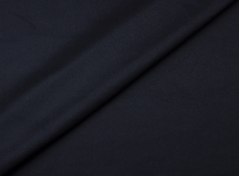 Фото ткани Кашемировая пальтовая ткань тип Loro Piana, цвет - темно-синий