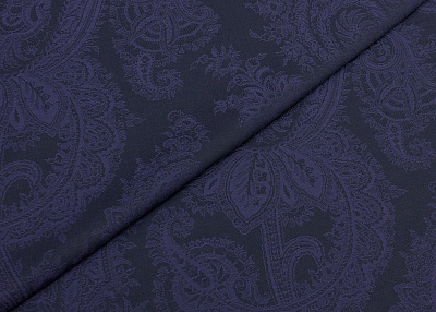 Фото ткани Хлопковая ткань тип Etro с рисунком, цвет - фиолетовый, черный, пейсли