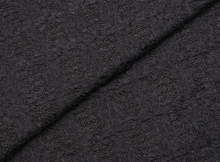 Фото ткани Хлопковый твид тип Valentino, цвет - черный