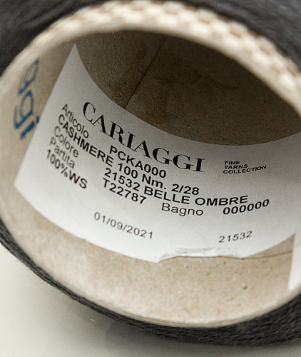 Пряжа кашемир тип Cariaggi (100гр), цвет - серый. Изображение 4