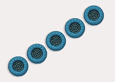 Фото ткани Пуговица, цвет - бирюзовый