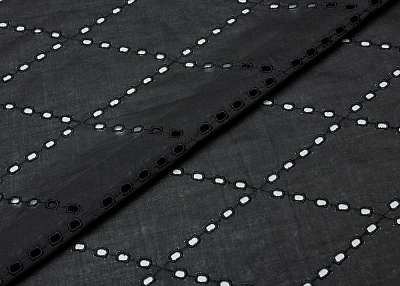 Фото ткани Хлопковое шитье, цвет - черный