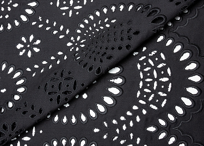 Фото ткани Шерстяная ткань тип Valentino, цвет - черный