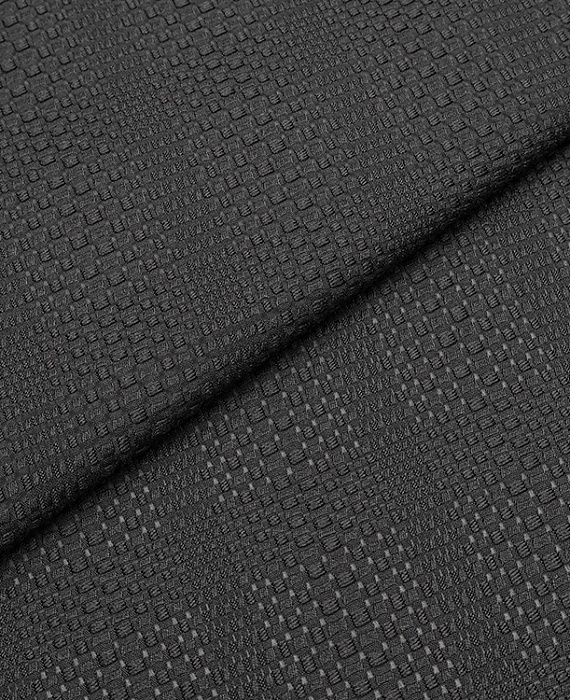 Ткань жаккард тип Armani, цвет - черный. Изображение 1
