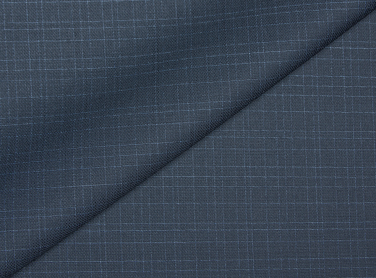 Фото ткани Кашемировая ткань с шерстью тип Loro Piana, цвет - синий и темно-синий