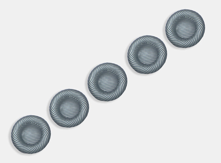 Фото ткани Пуговица круглая (пластик), цвет - бирюзовый