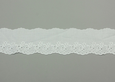 Фото ткани Кружево хлопковое, цвет - белый