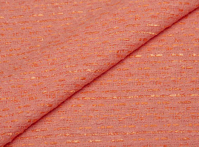 Фото ткани Ткань тип Chanel, цвет - коралловый