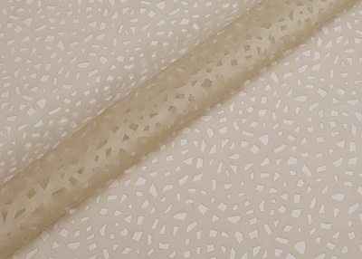 Фото ткани Шелковая органза с перфорацией, цвет - бежевый