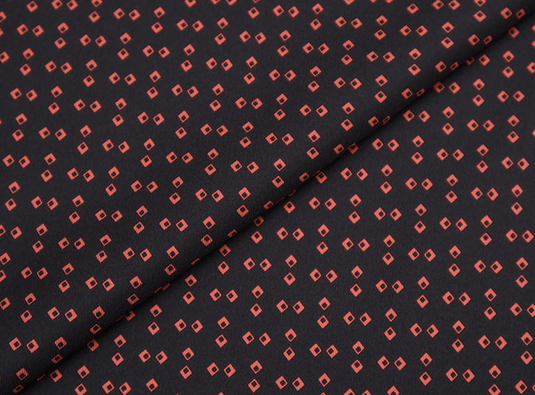 Фото ткани Твиловый шелк (купон) Valentino, цвет - черный