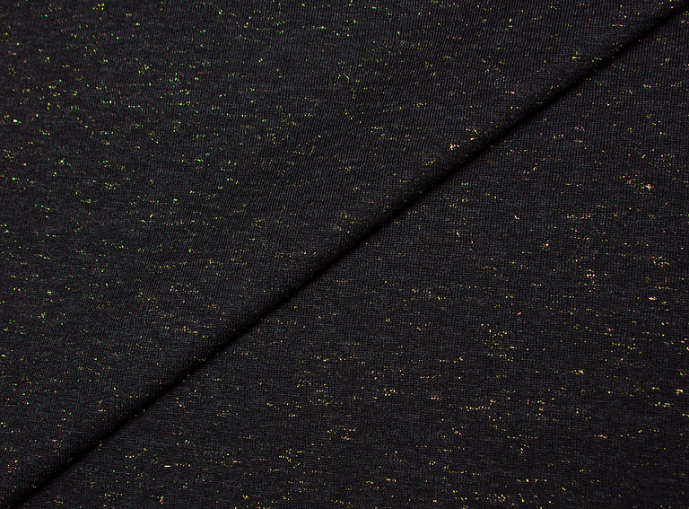 Фото ткани Трикотаж тип Brunello Cucinelli, цвет - черный и меланж