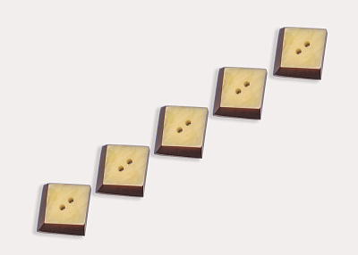 Фото ткани Пуговица, цвет - желтый и коричневый