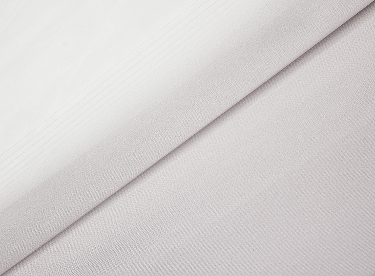 Фото ткани Органза тип Armani (купон), цвет - серый, молочный, полоска