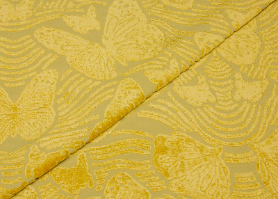 Фото ткани Хлопковая ткань с рисунком тип Valentino, цвет - желтый и горчица