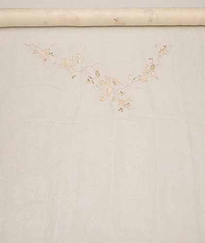 Сетка с вышивкой, цвет - слоновая кость. Изображение 5