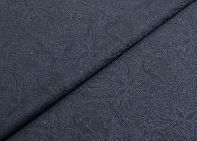 Фото ткани Подкладочная ткань с рисунком, цвет - синий и пейсли