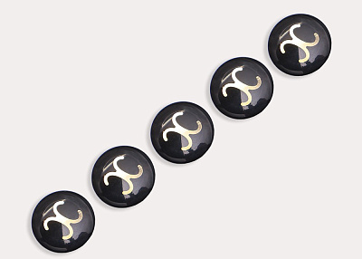 Фото ткани Пуговица круглая, цвет - черный