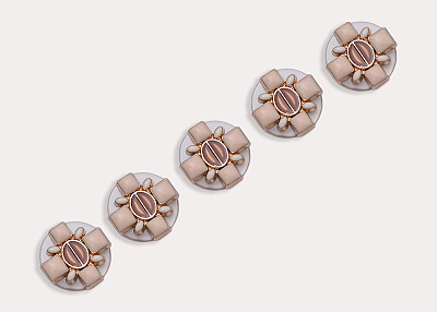 Фото ткани Пуговица, цвет - пудра