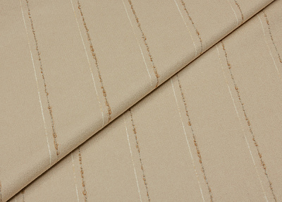 Фото ткани Шерстяная ткань, цвет - бежевый и полоска
