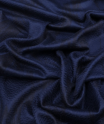 Кашемировая ткань тип Loro Piana с рисунком, цвет - электрик. Изображение 3