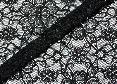 Фото ткани Кружево тип Dior, цвет - черный