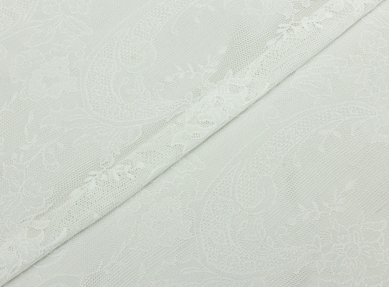 Фото ткани Кружево, цвет - белый и молочный
