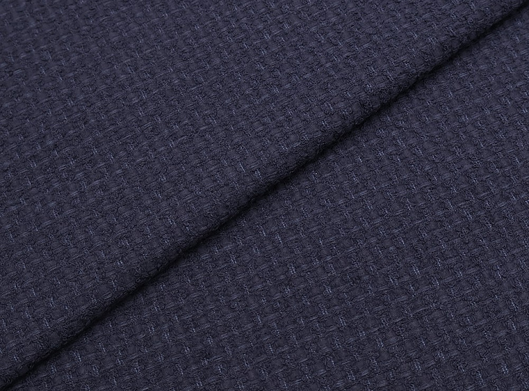 Фото ткани Хлопковый твид тип Valentino, цвет - темно-синий