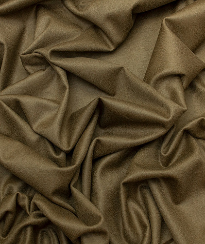 Кашемировая ткань тип Loro Piana, цвет - хаки. Изображение 3