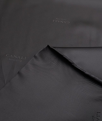 Подкладочная ткань тип Canali, цвет - синий и темно-синий. Изображение 2