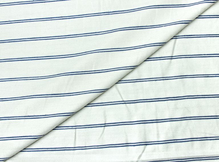 Фото ткани Кашемир с хлопком тип Ralph Lauren, цвет - бежево-молочный и полоска