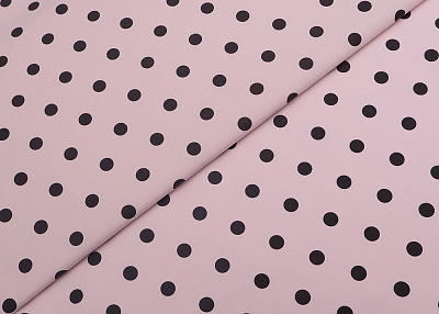Фото ткани Хлопковая ткань тип Valentino в горох, цвет - розовый