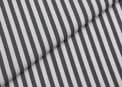 Фото ткани Хлопковая ткань в полоску, цвет - белый, черный