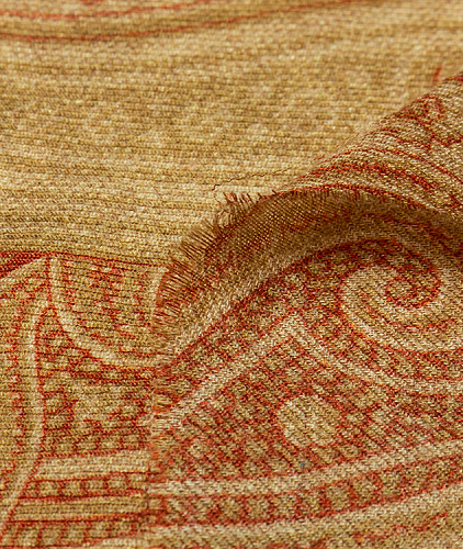 Кашемировая ткань тип Etro, цвет - красный и пейсли. Изображение 2