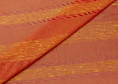 Фото ткани Ткань на шторы, цвет - оранжевый и полоска