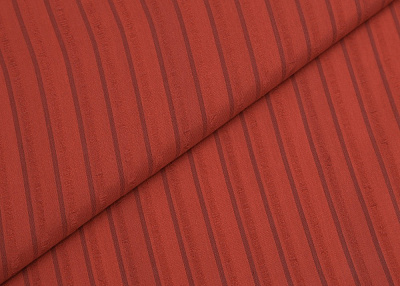 Фото ткани Натуральный шелк в полоску, цвет - красный
