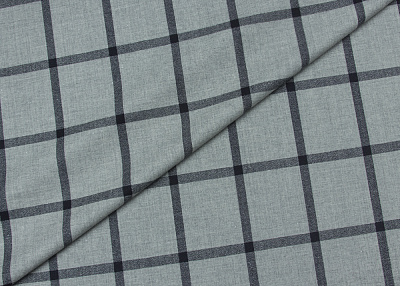 Фото ткани Костюмная шерсть с кашемиром, цвет - серый и клетка