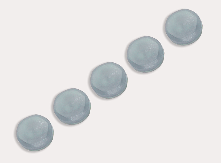 Фото ткани Пуговица пластиковая, цвет - голубой