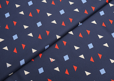 Фото ткани Твиловый шелк тип Valentino, цвет - синий