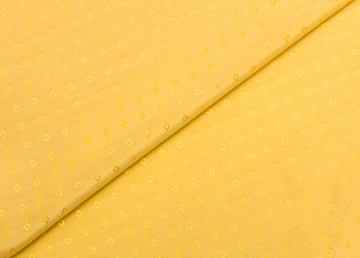 Фото ткани Подкладочная ткань, цвет - желтый с рисунком