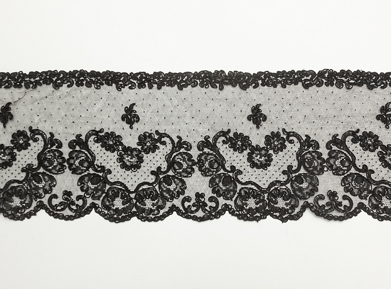 Фото ткани Кружево, цвет - черный