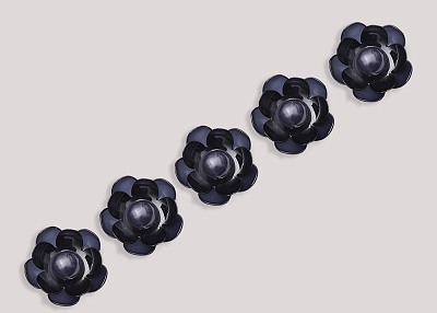 Фото ткани Пуговица на ножке, цвет - синий и темно-синий