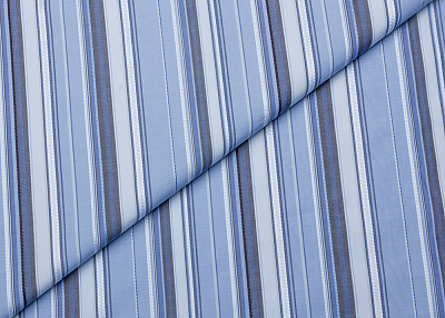 Фото ткани Хлопковая ткань тип Etro, цвет - синий, голубой, полоска